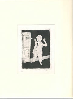 Untitled - Original Etching and Drypoint by Mino Maccari - 1950/55