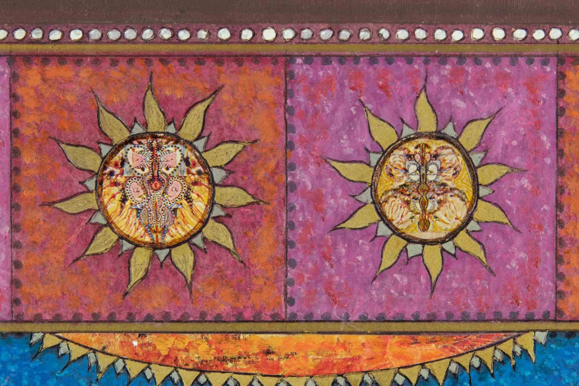 Uomo e universo - Dipinto a olio di Mino Meno - Anni '70 in vendita 3