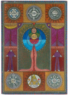 Preghiera 1 - Dipinto a olio di Mino Meno - 1977