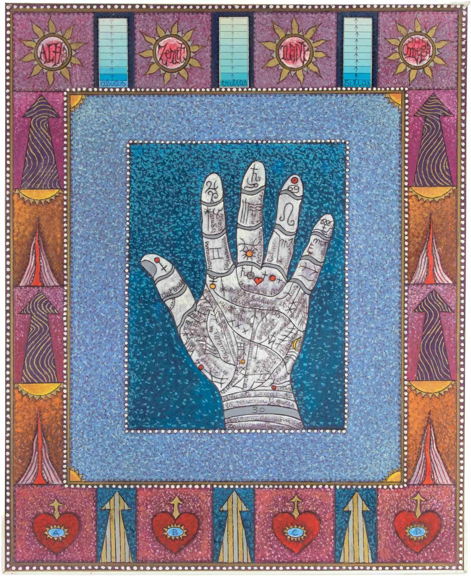 Tecnica mista in compensato realizzata negli anni '70.

Titolato e firmato sul retro.

Ottime condizioni.