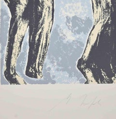 Composizione - Litografia di Mino Trafeli - Anni '80
