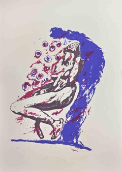 Figure - Lithograph by Mino Trafeli - 1980s