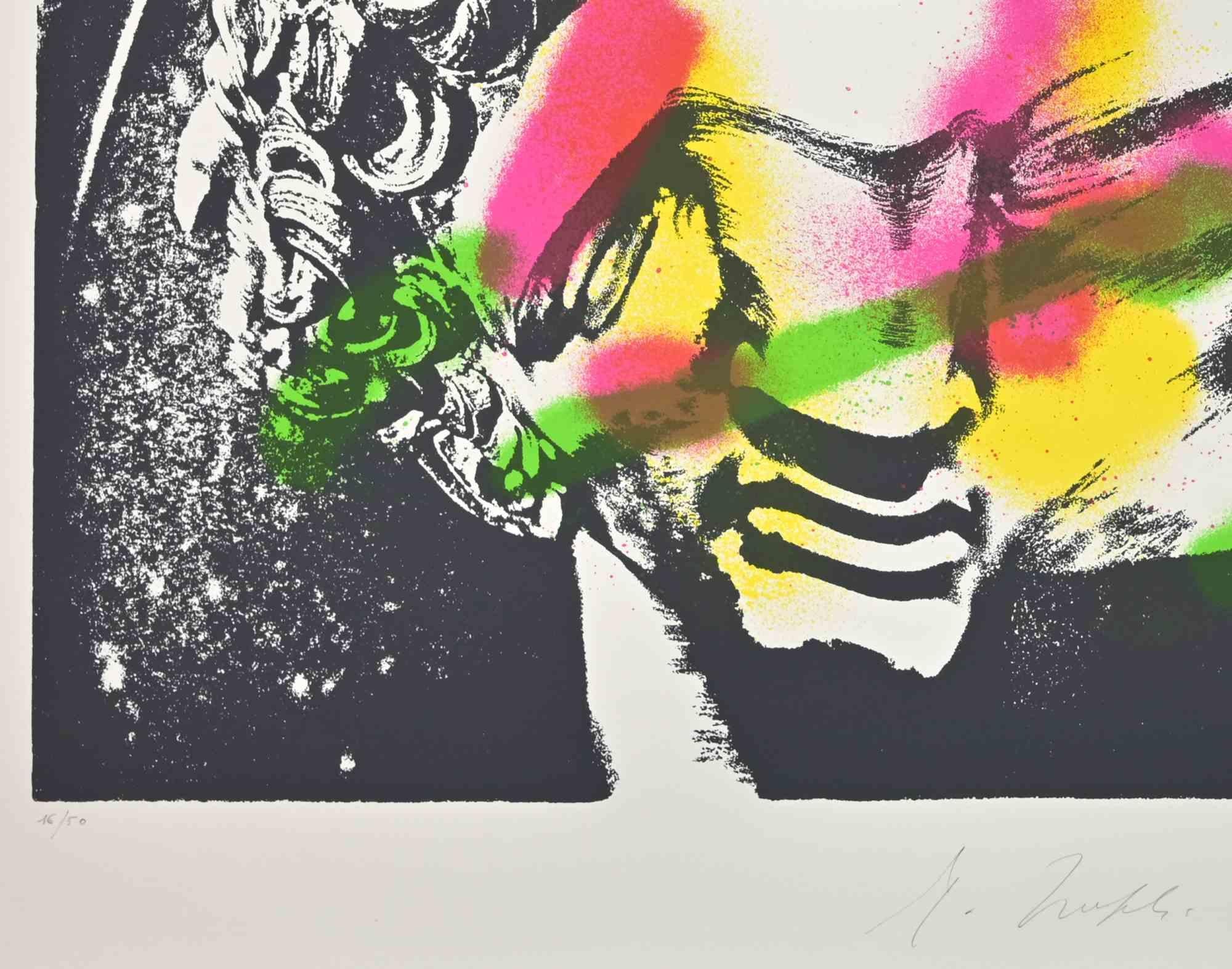Michelagnolo - Screen print by Mino Trafeli - 1984 For Sale 1