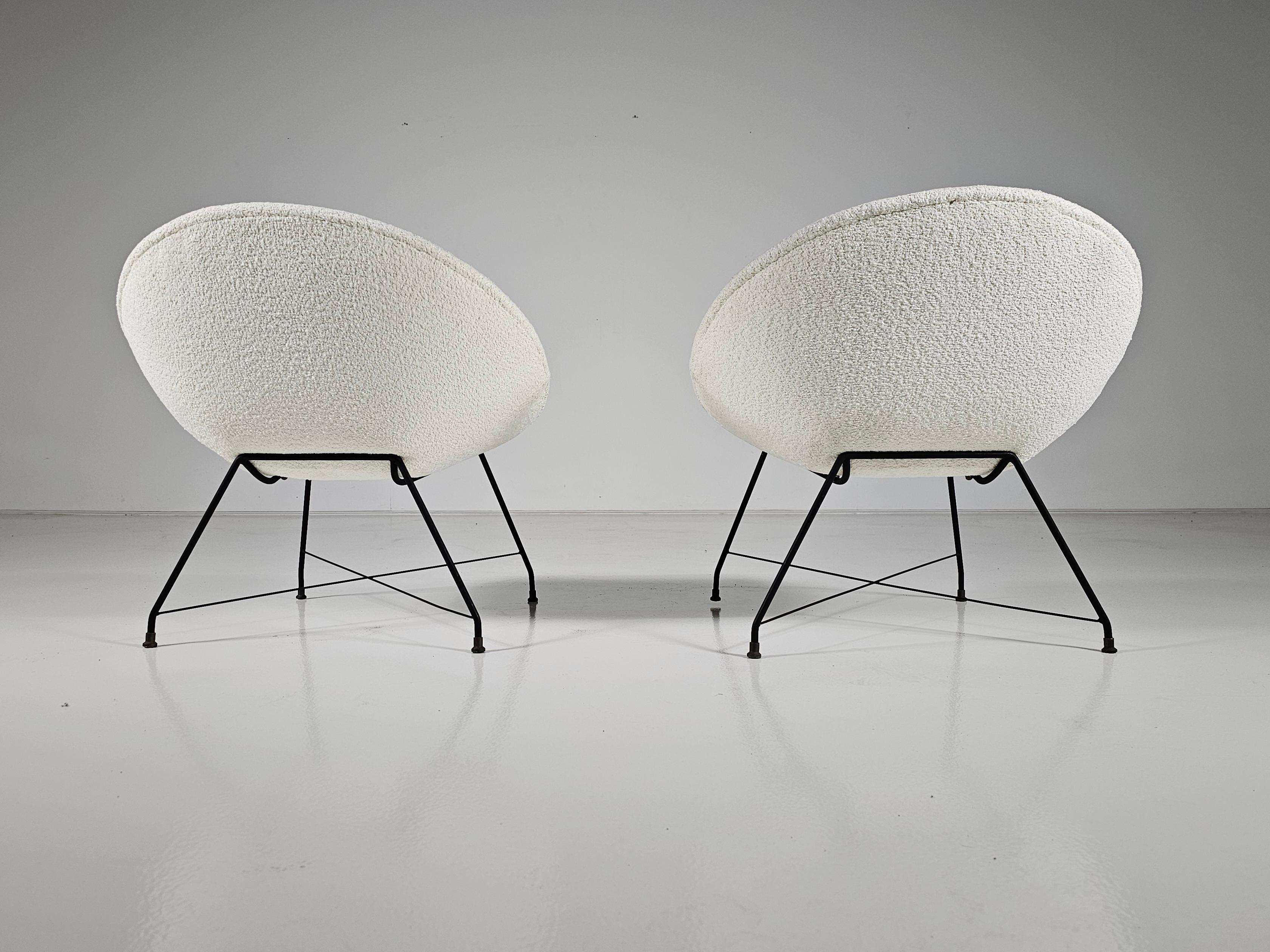 Italian ‘Minoletta’ Lounge Chairs by Augusto Bozzi for Saporiti, 1950s For Sale