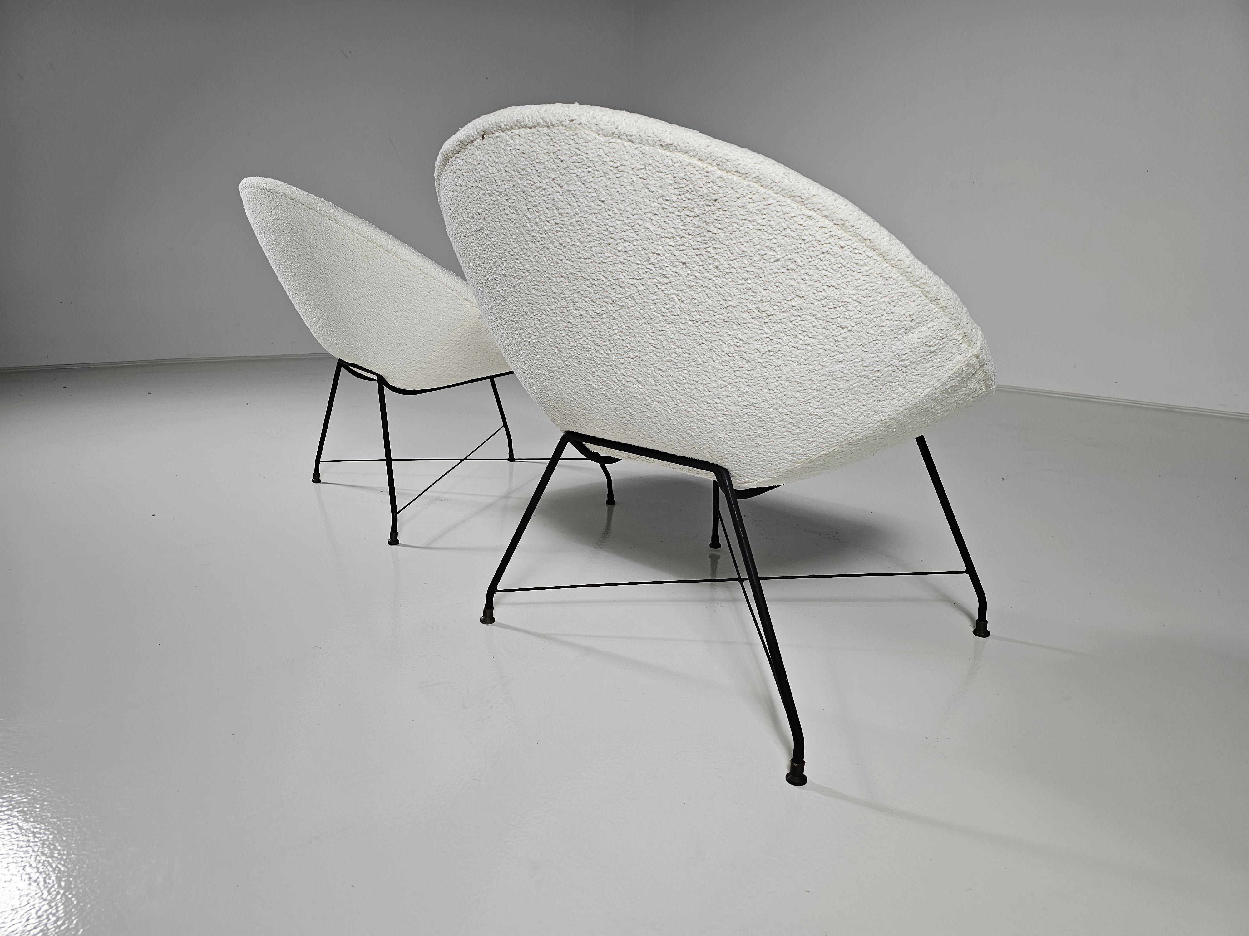 ‘Minoletta’ Lounge Chairs by Augusto Bozzi for Saporiti, 1950s In Good Condition For Sale In amstelveen, NL