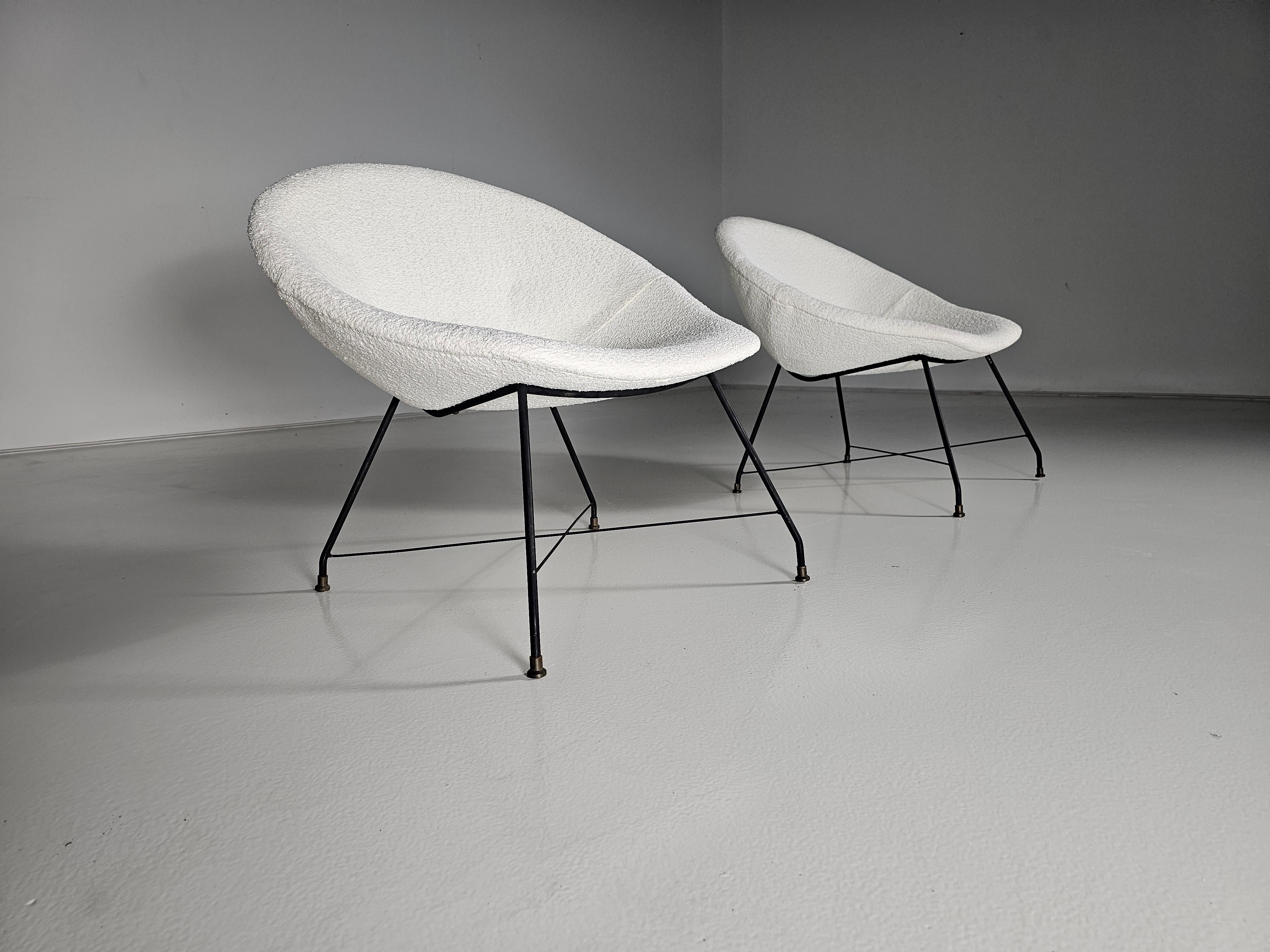 ‘Minoletta’ Lounge Chairs by Augusto Bozzi for Saporiti, 1950s For Sale 1
