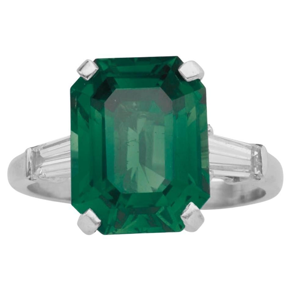 MINOR OIL GIA Certified 3.14 Carat Oval Diamond Platinum Ring