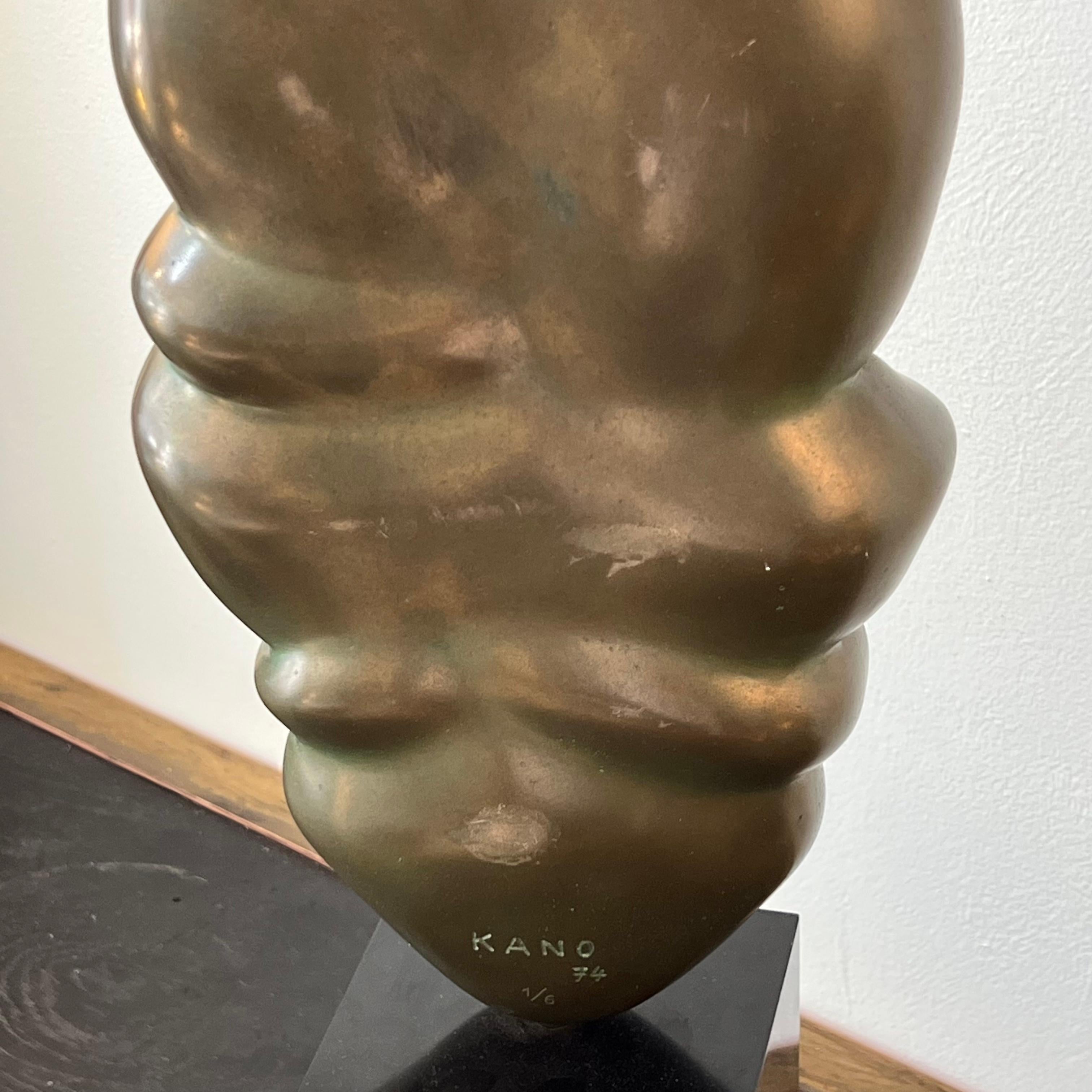French Minoru Kano abstract bronze For Sale
