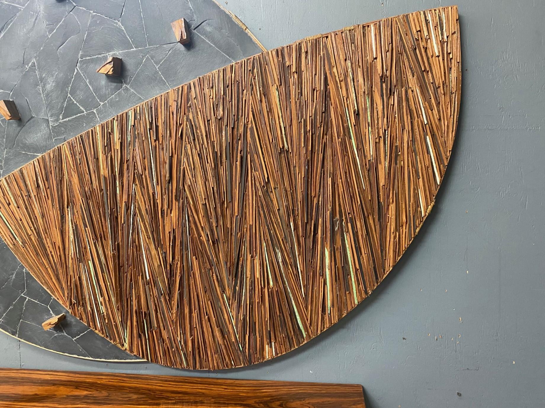 Minoru Ohira Gran Escultura Japonesa de Pared Firmada Luna Y Sol (1988) en venta 6