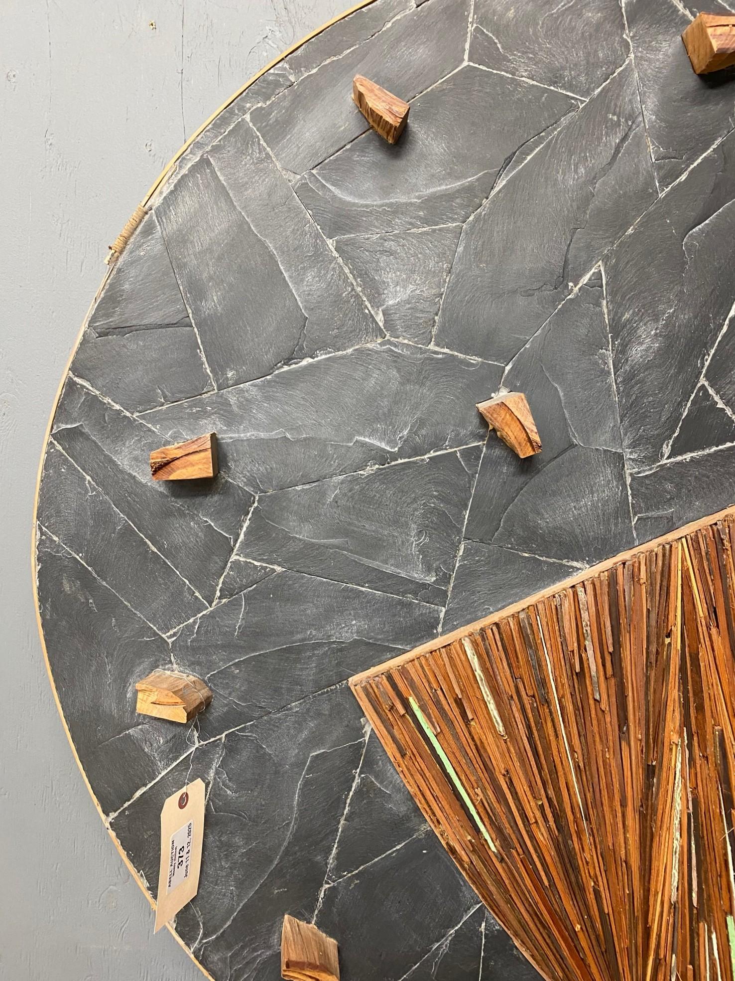Minoru Ohira Gran Escultura Japonesa de Pared Firmada Luna Y Sol (1988) en venta 7