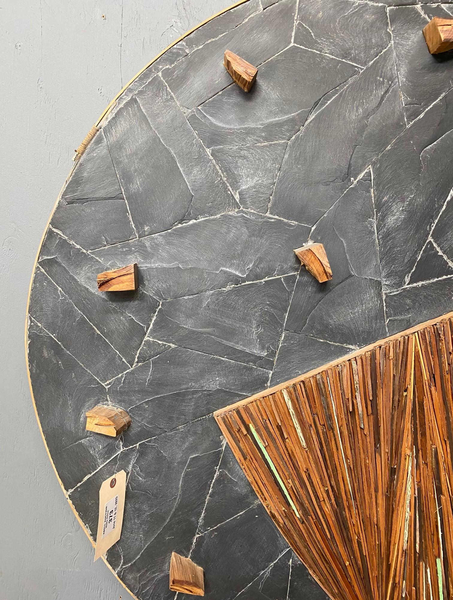 Minoru Ohira Gran Escultura Japonesa de Pared Firmada Luna Y Sol (1988) en venta 8