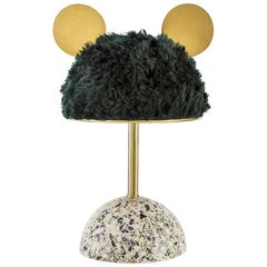Minos Lamp / Table Lamp in Terrazzo, Brass and Mohair by Merve Kahraman