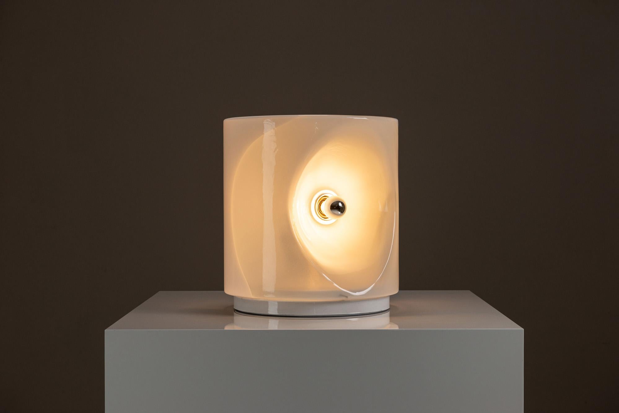 Glass 'Minosse' Table Lamp by Carlo Nason for Linea GB, Italy 1960s For Sale