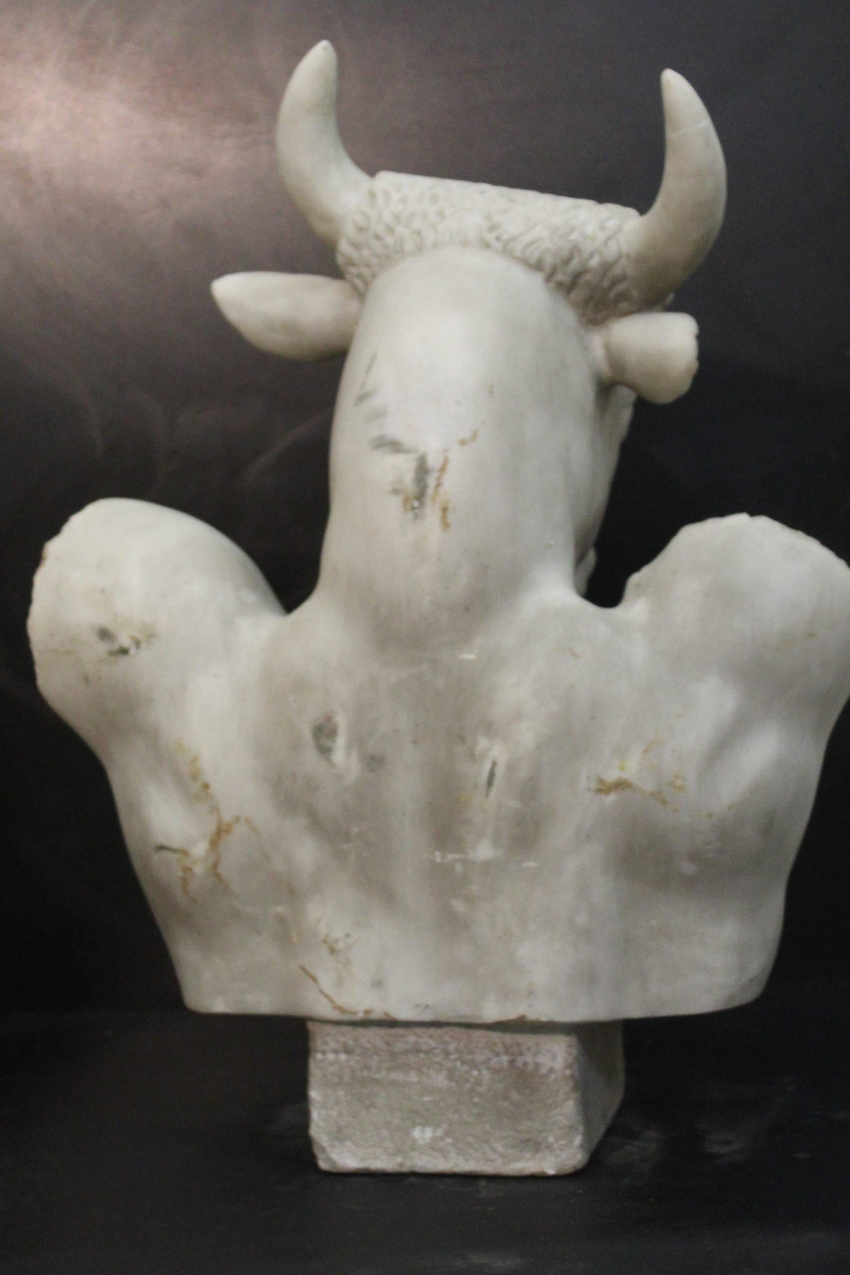 Italian Minotaur Bust Sculpture For Sale