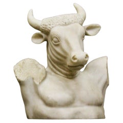Vintage Minotaur Bust Sculpture