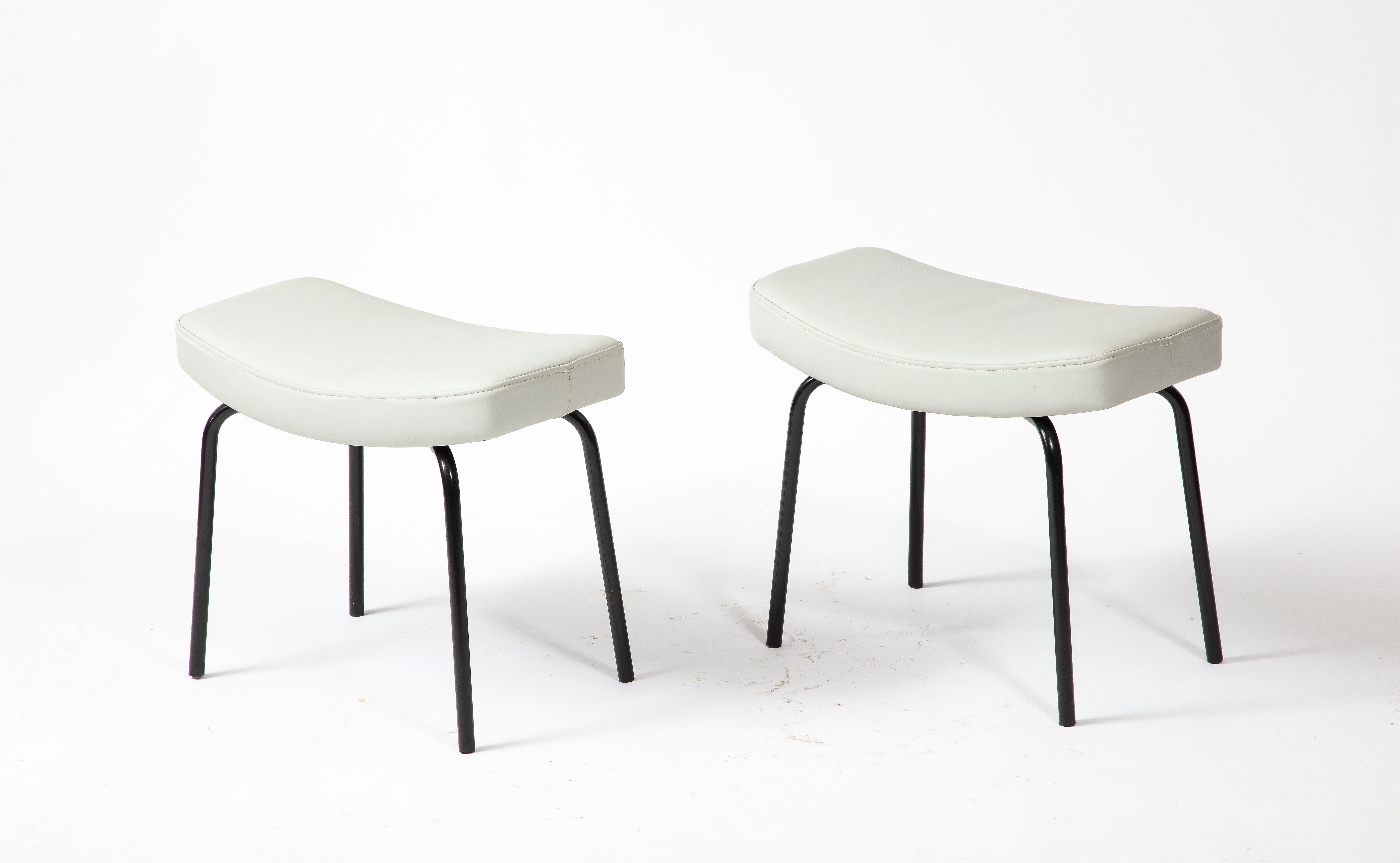 Pierre Guariche Pair of Minotaur Stools, France 1960's In Good Condition For Sale In New York, NY