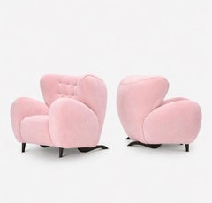 Minotaure by Pierre Augustin Rose in rare Pierre Frey pink velvet for Studio ALM