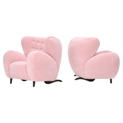 Minotaure by Pierre Augustin Rose in rare Pierre Frey pink velvet for Studio ALM