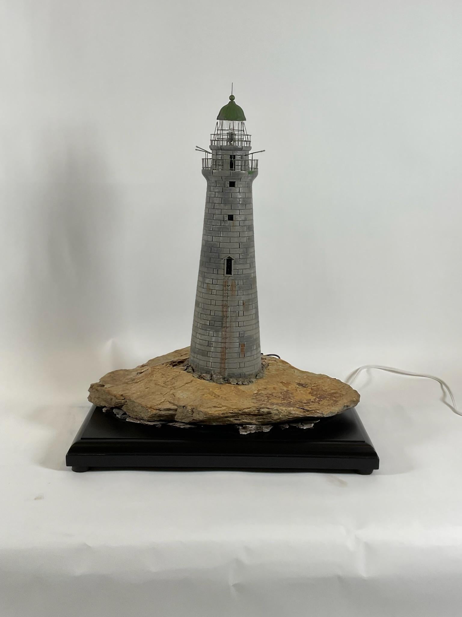 North American Minots Ledge Lighthouse Model For Sale