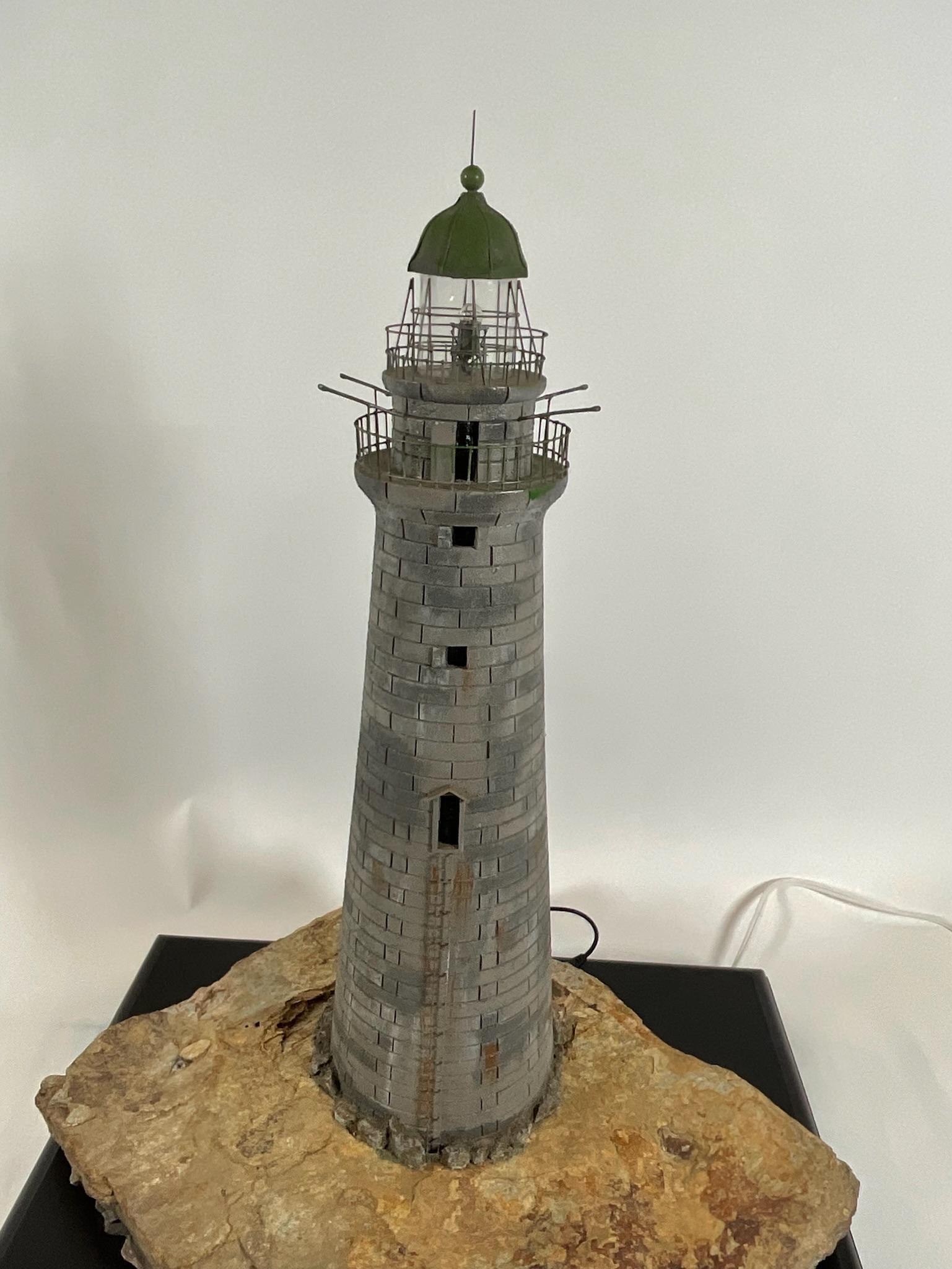 Stone Minots Ledge Lighthouse Model For Sale