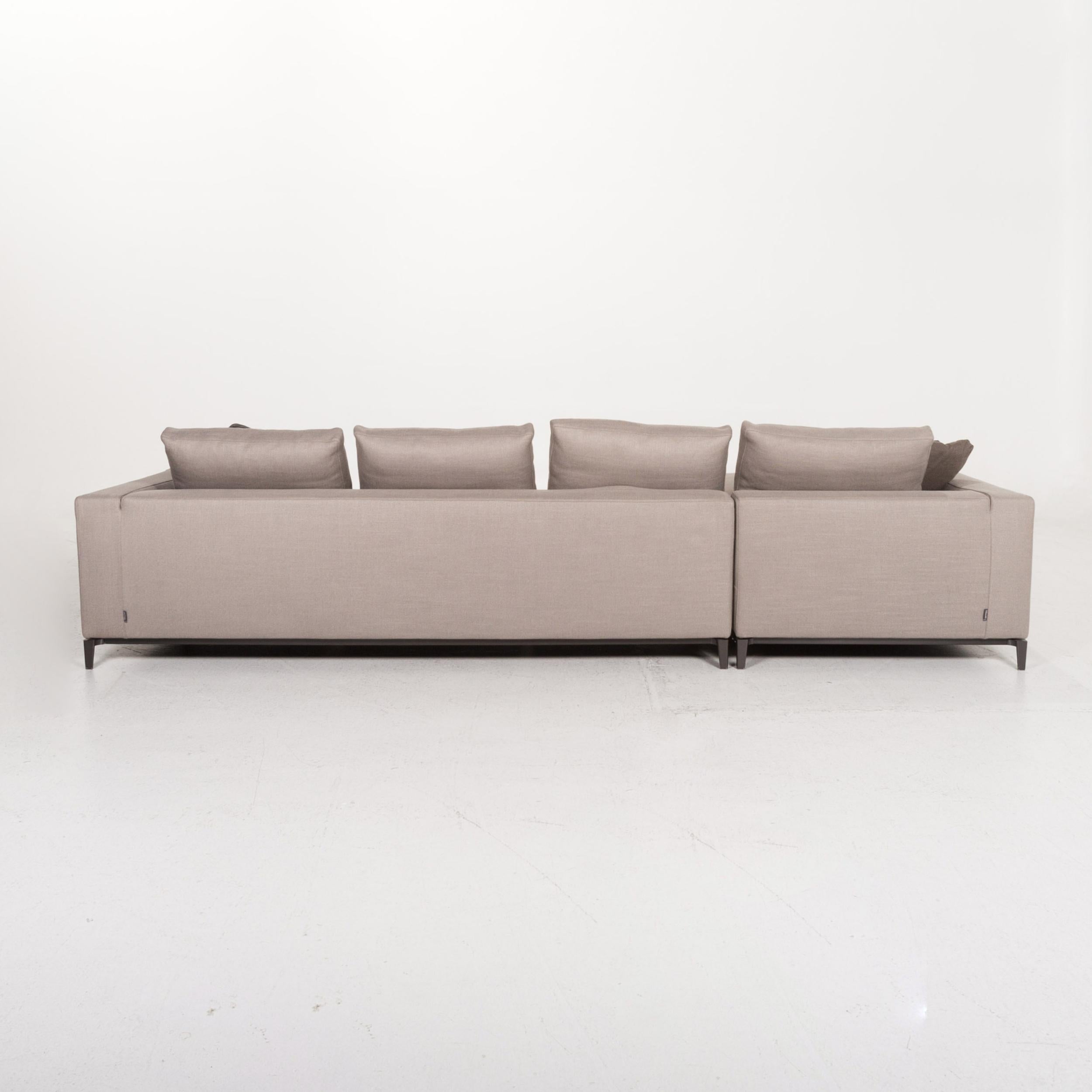 Minotti Andersen Fabric Corner Sofa Gray Skandi Sofa Couch 4