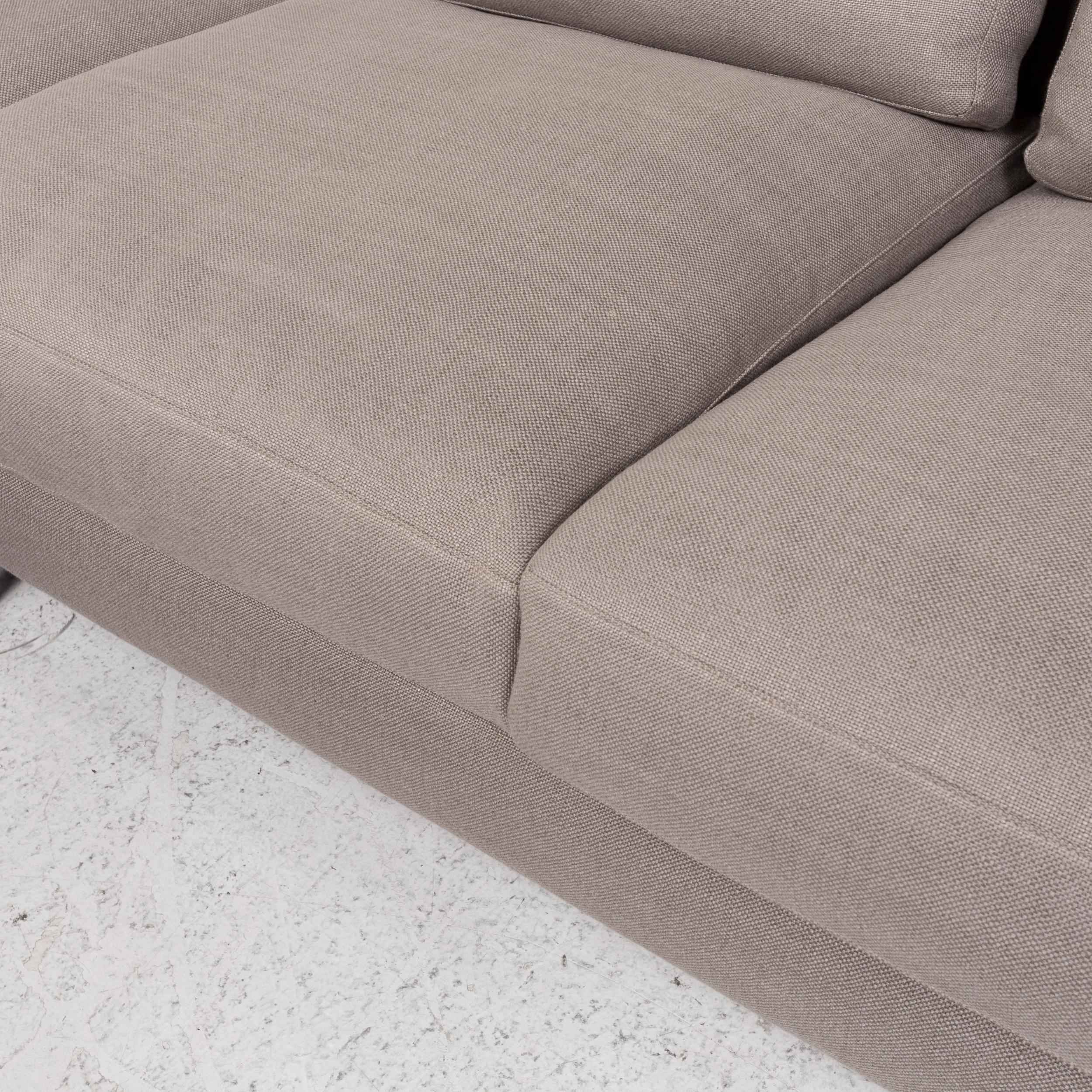 Modern Minotti Andersen Fabric Corner Sofa Gray Skandi Sofa Couch