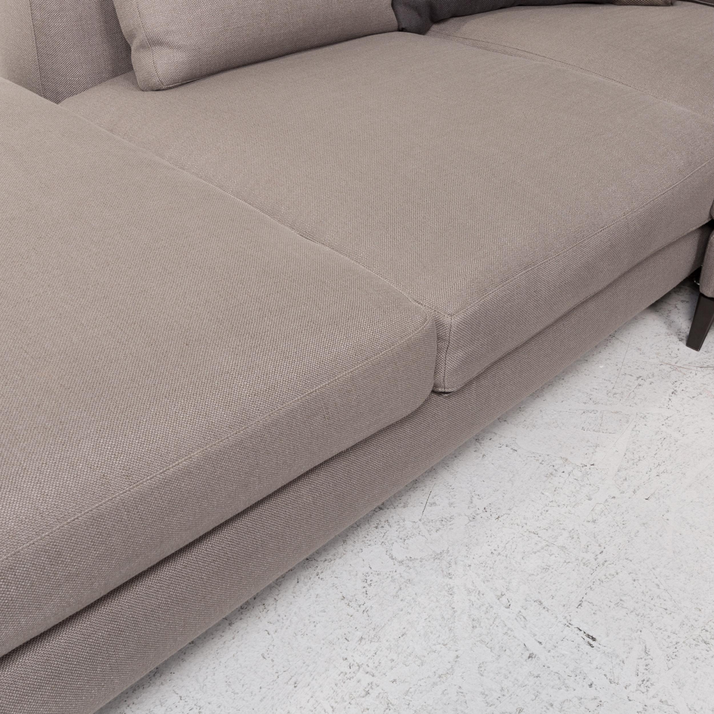 Italian Minotti Andersen Fabric Corner Sofa Gray Skandi Sofa Couch