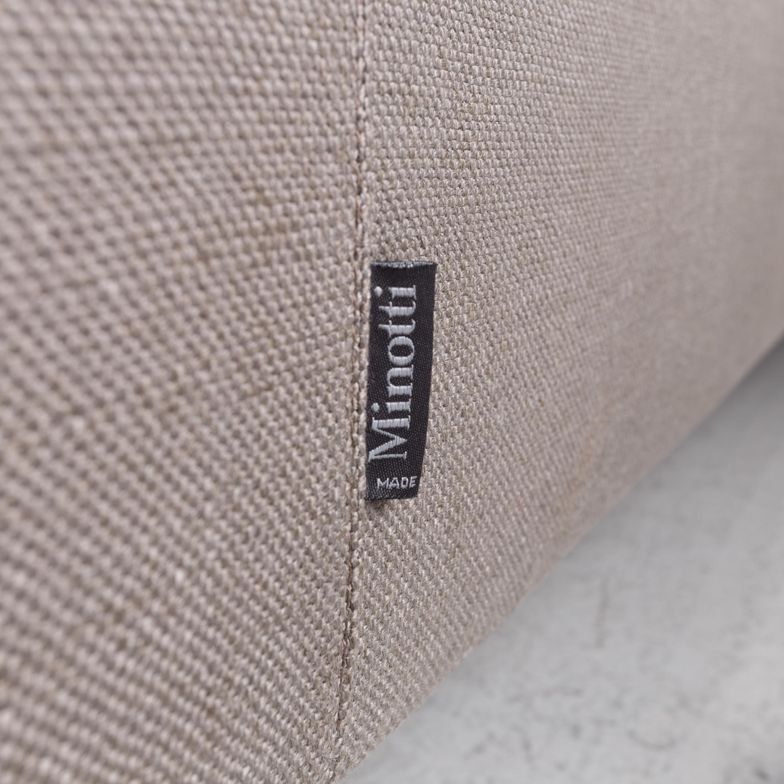 Contemporary Minotti Andersen Fabric Corner Sofa Gray Skandi Sofa Couch