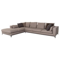 Minotti Andersen Fabric Corner Sofa Gray Skandi Sofa Couch