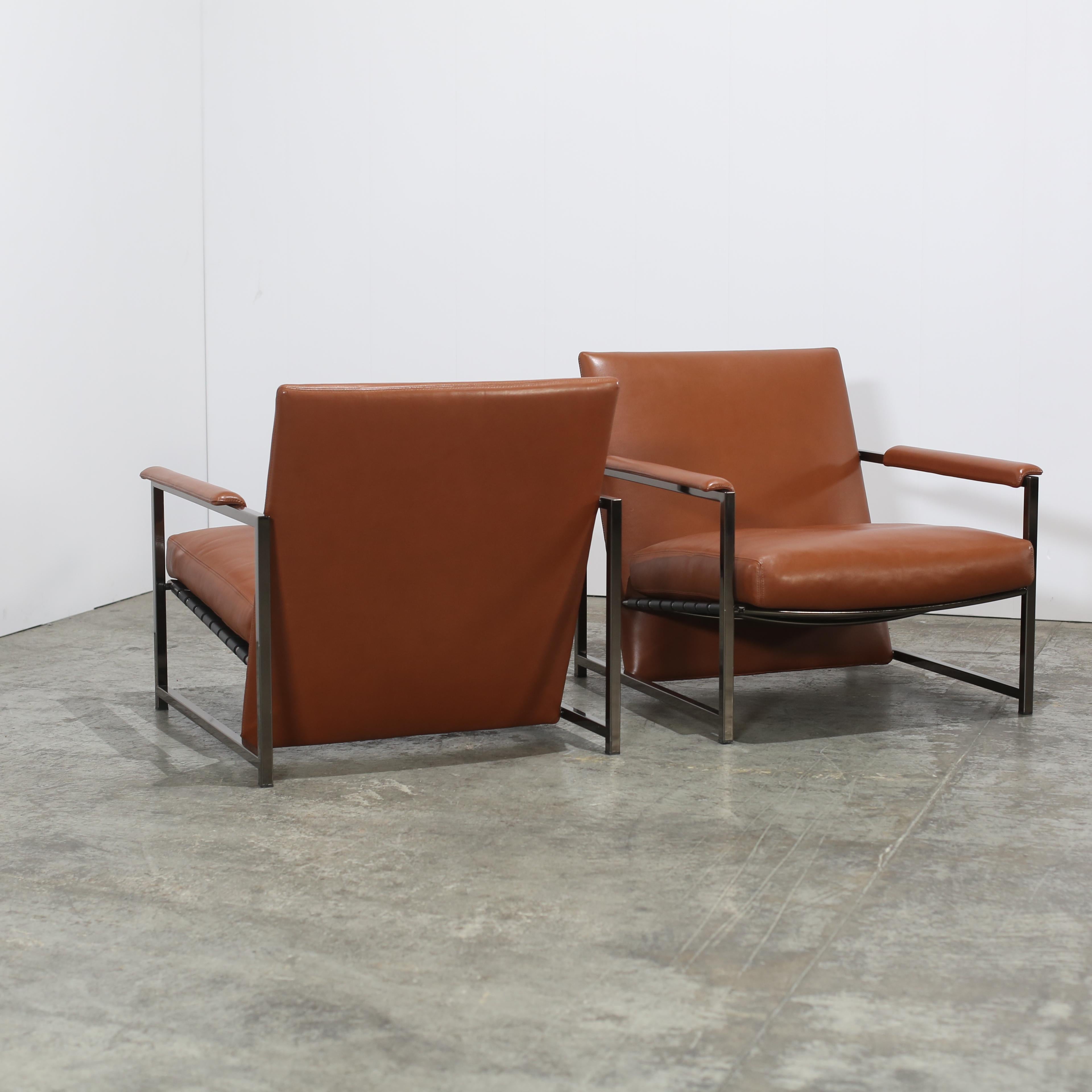 Minotti Atlan Armchairs by Rodolfo Dordoni, Set of Two (Moderne) im Angebot