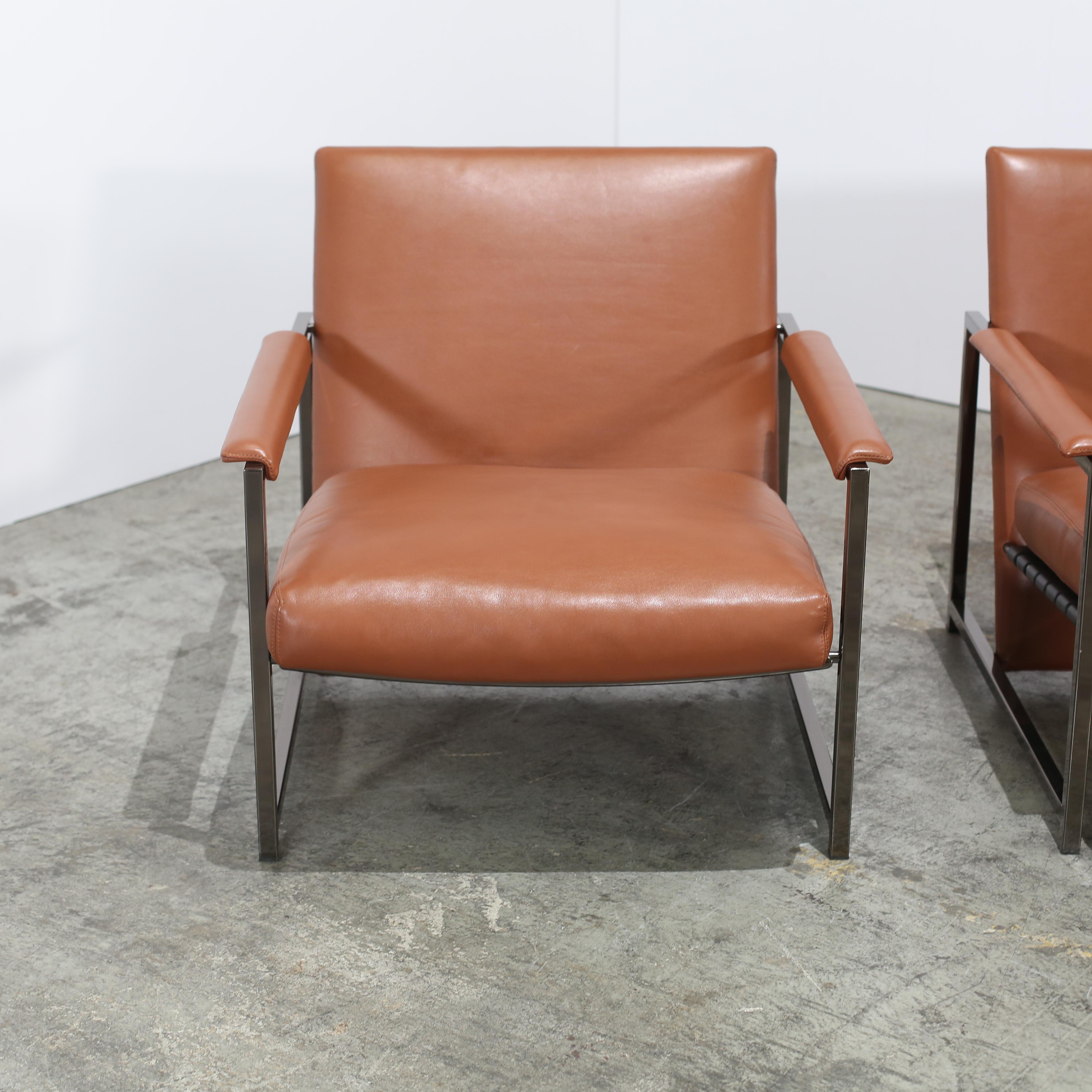 Minotti Atlan Armchairs by Rodolfo Dordoni, Set of Two (21. Jahrhundert und zeitgenössisch) im Angebot