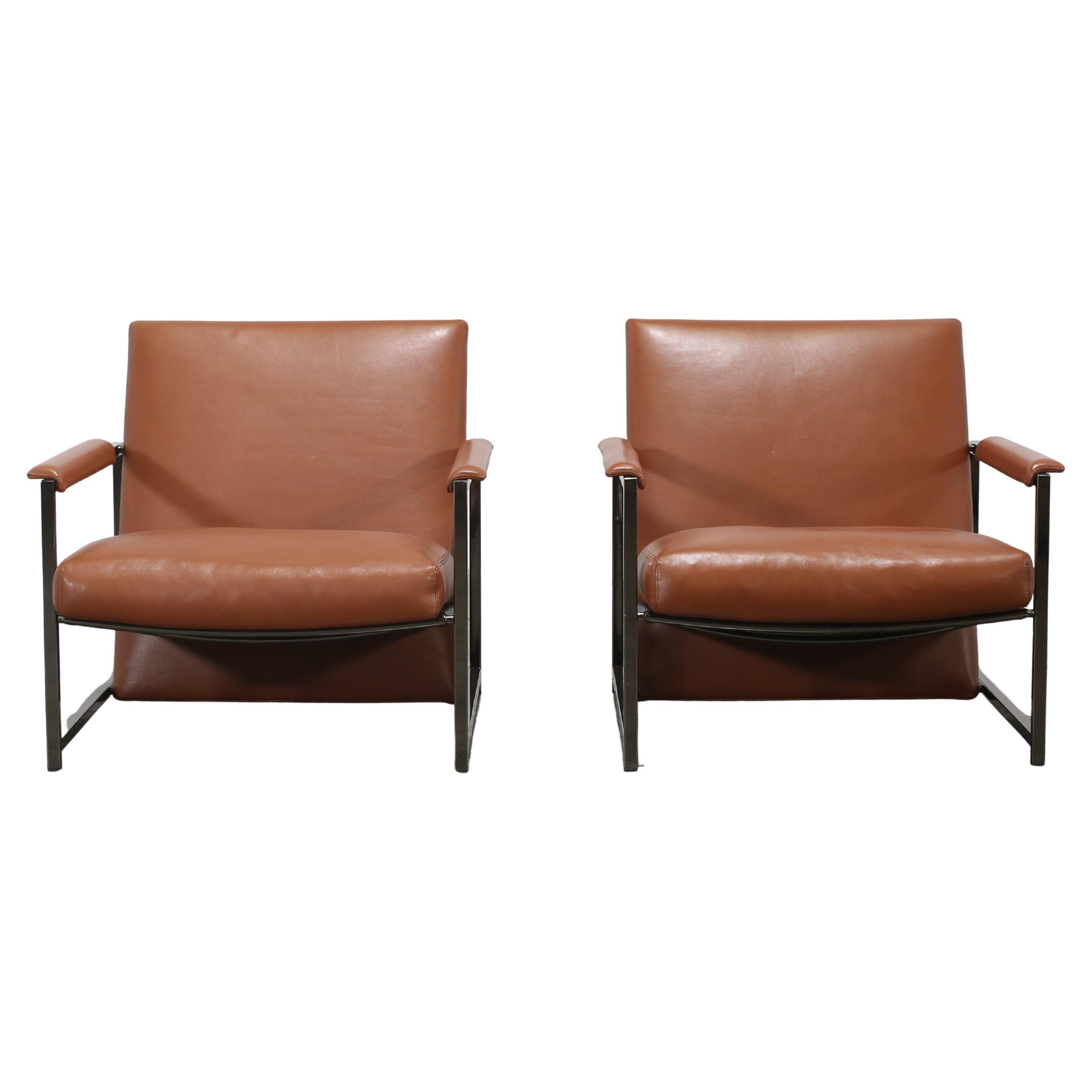 Minotti Atlan Armchairs by Rodolfo Dordoni, Set of Two im Angebot