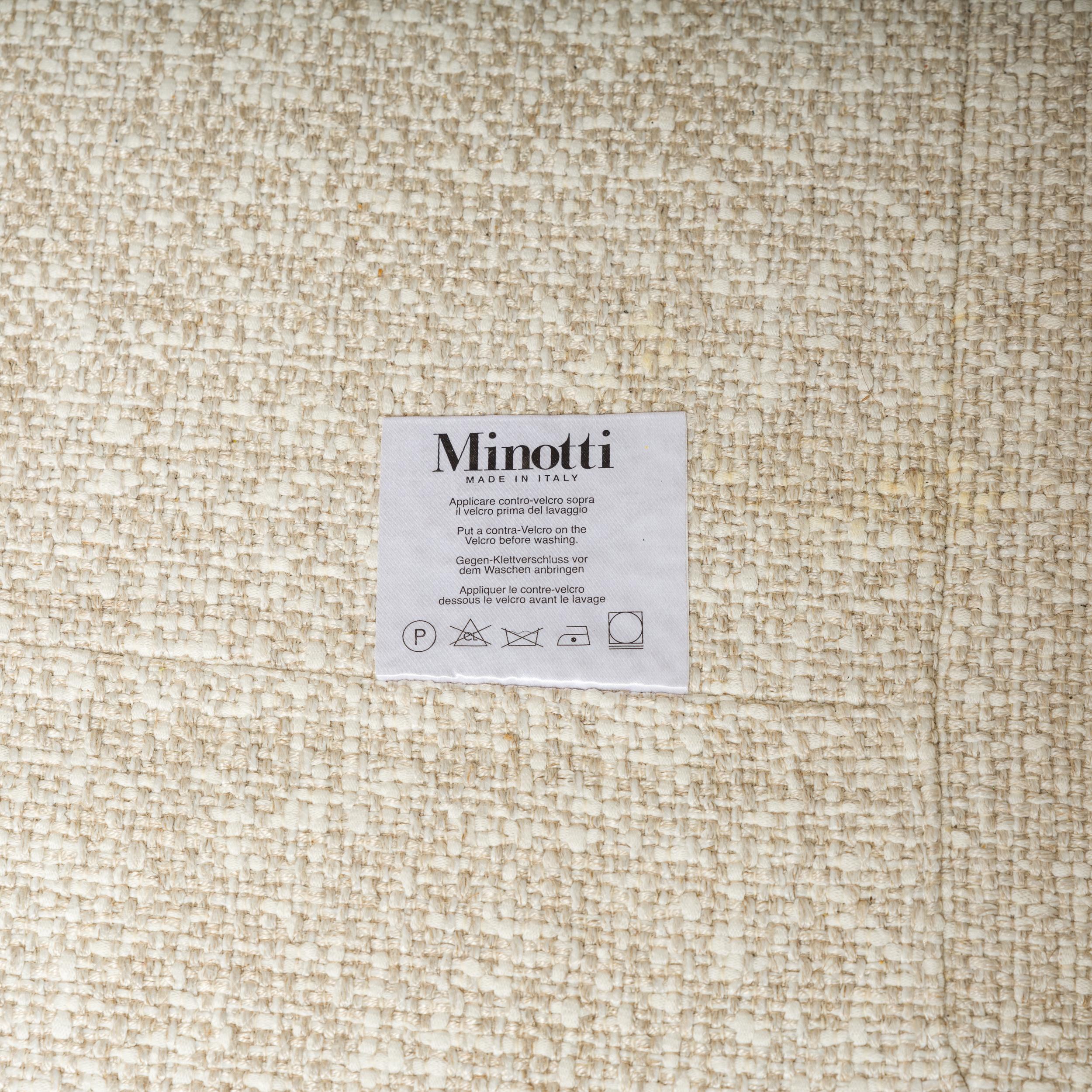 Minotti by Rodolfo Dordoni Allen Beige Corner Sofa & Chaise Longue, Set of 2 For Sale 11