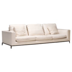 Minotti by Rodolfo Dordoni Andersen White Fabric Three Seater Sofa