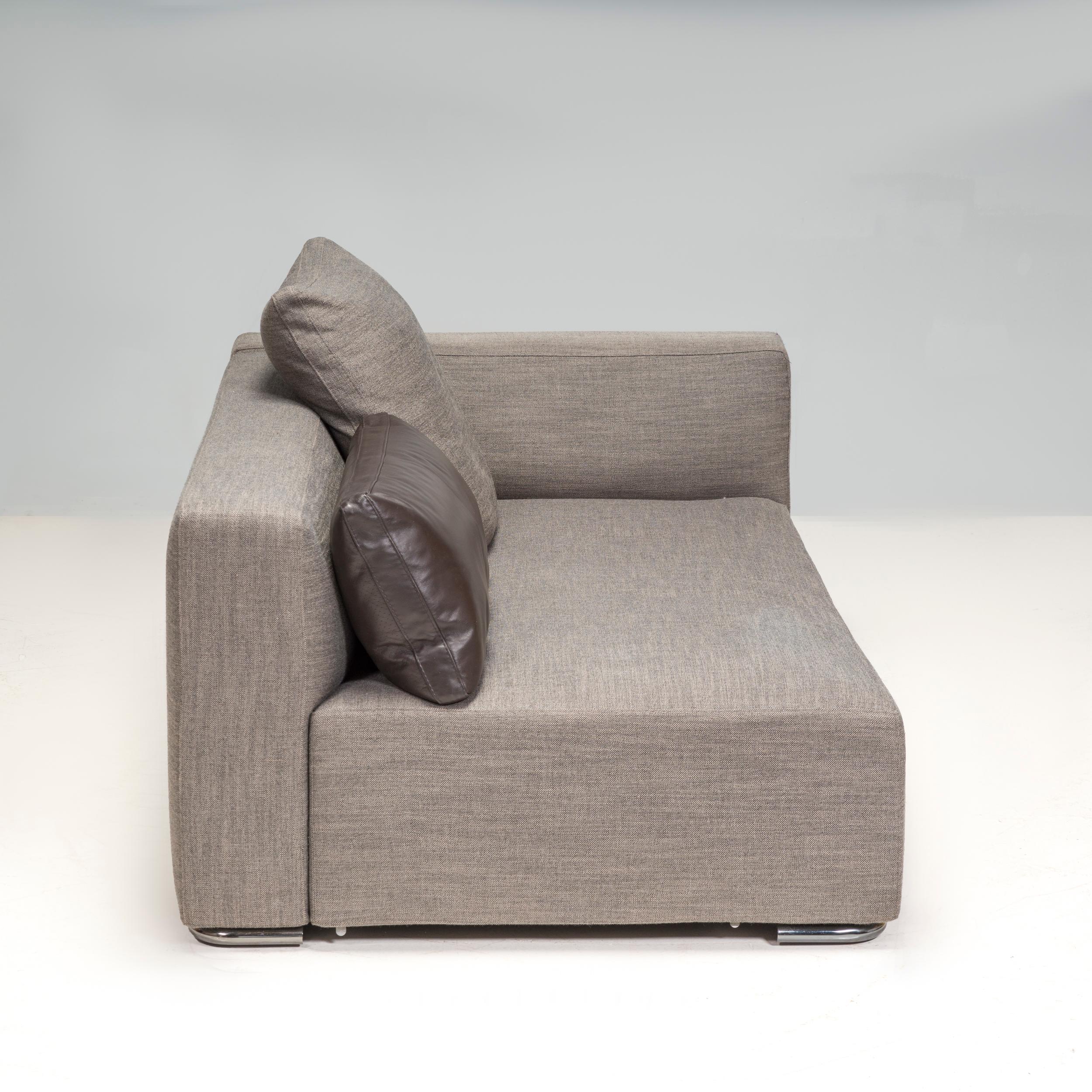 Contemporary Minotti By Rodolfo Dordoni Donovan Grey Sofa For Sale