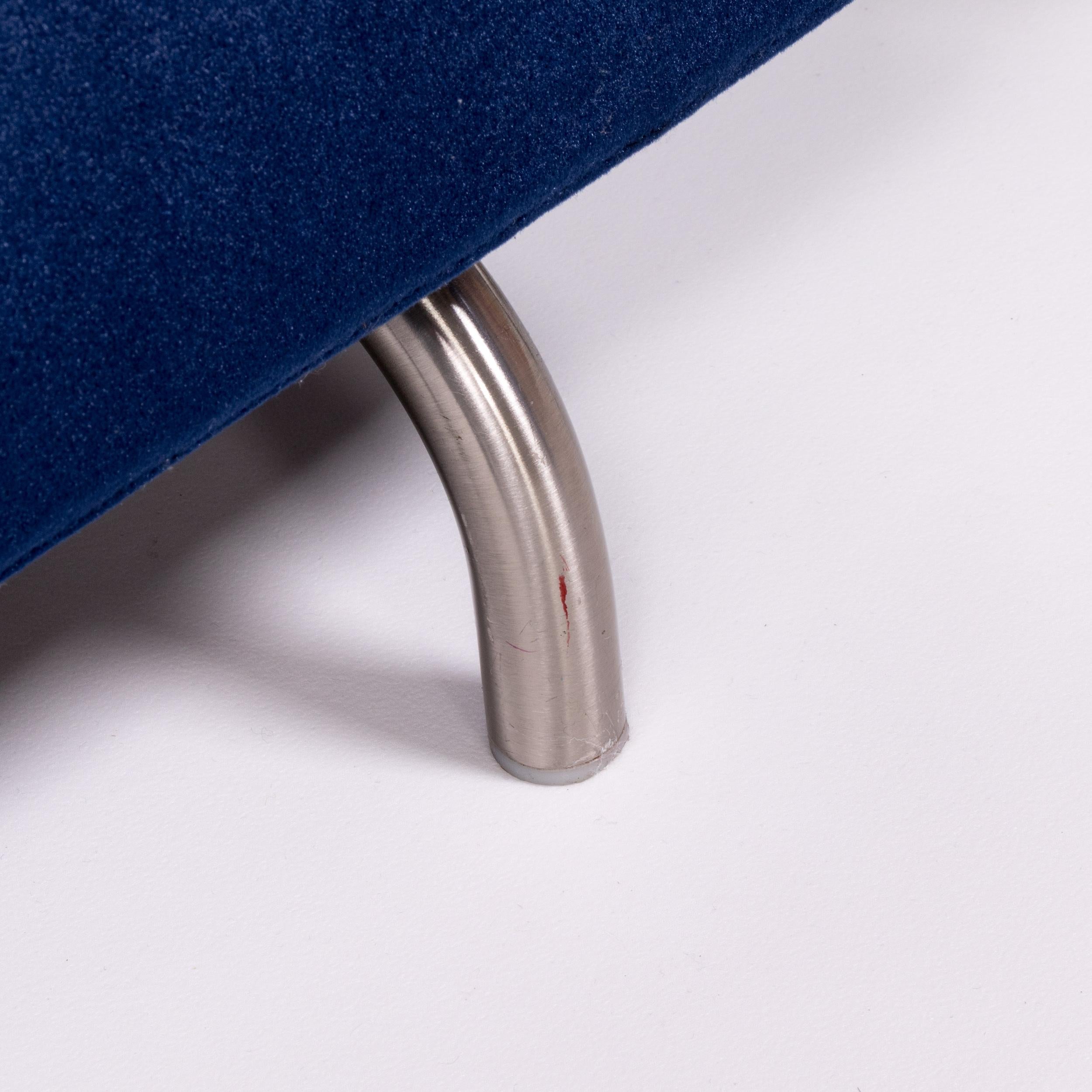 Minotti by Rodolfo Dordoni Dubuffet Navy Blue Lounge Chairs, Set of 2 3
