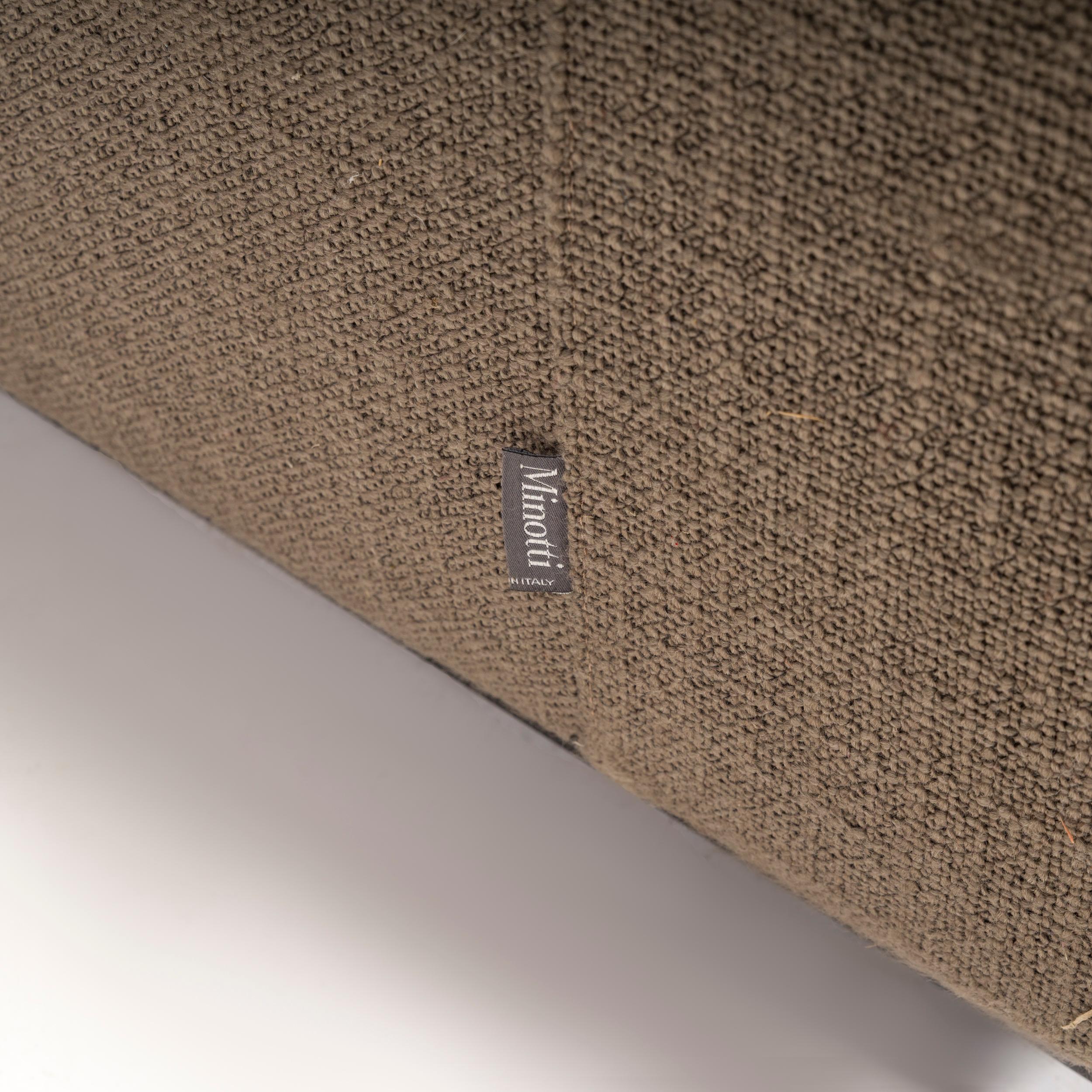 Contemporary Minotti by Rodolfo Dordoni Grey Fabric Andersen Line Modular Sofa For Sale