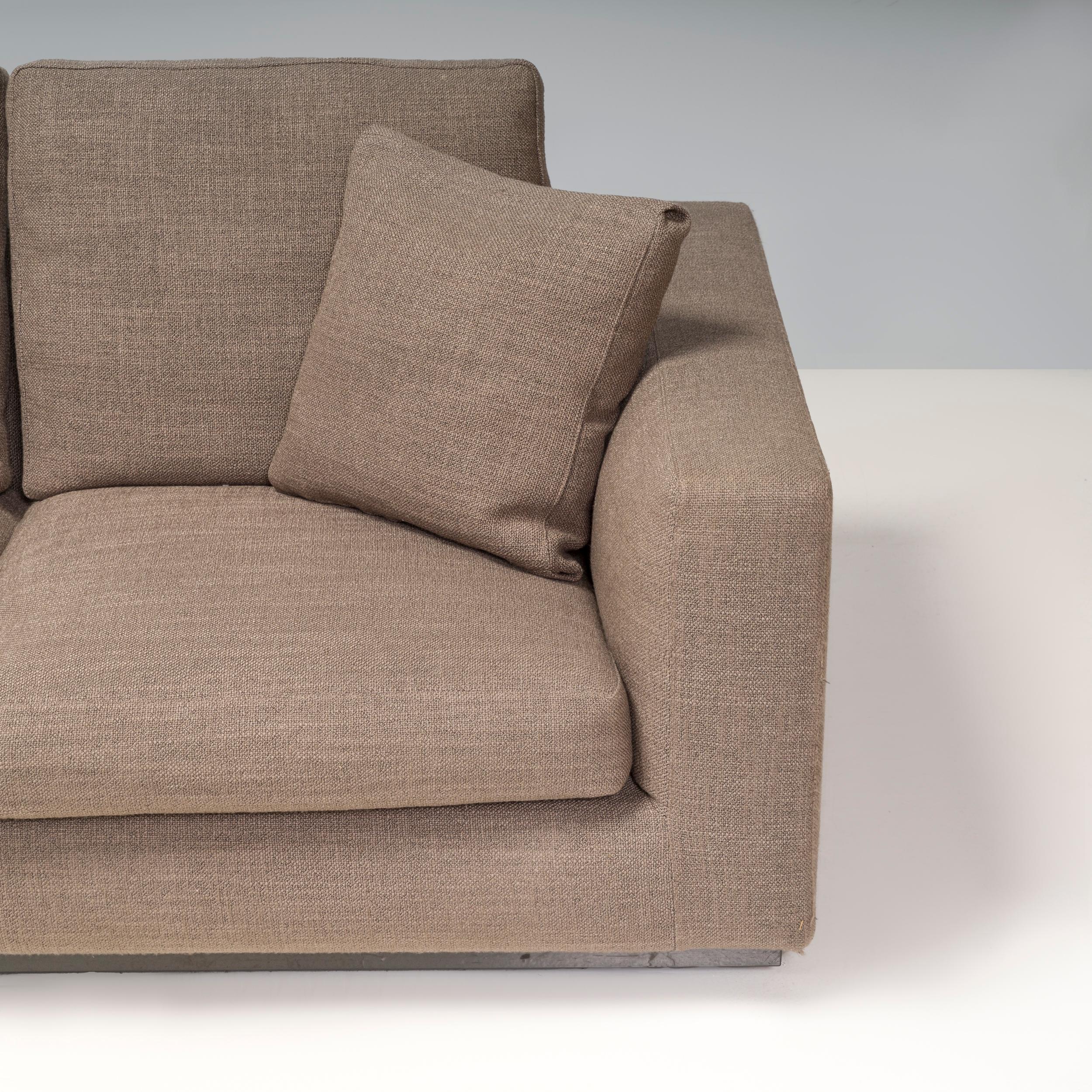 Minotti by Rodolfo Dordoni Grey Fabric Andersen Line Modular Sofa For Sale 1