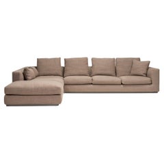 Minotti by Rodolfo Dordoni Modulares Sofa aus grauem Stoff aus der Andersen-Linie Andersen