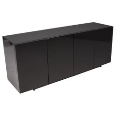 Minotti by Rodolfo Dordoni Grey Lacquer Harvey Line Sideboard