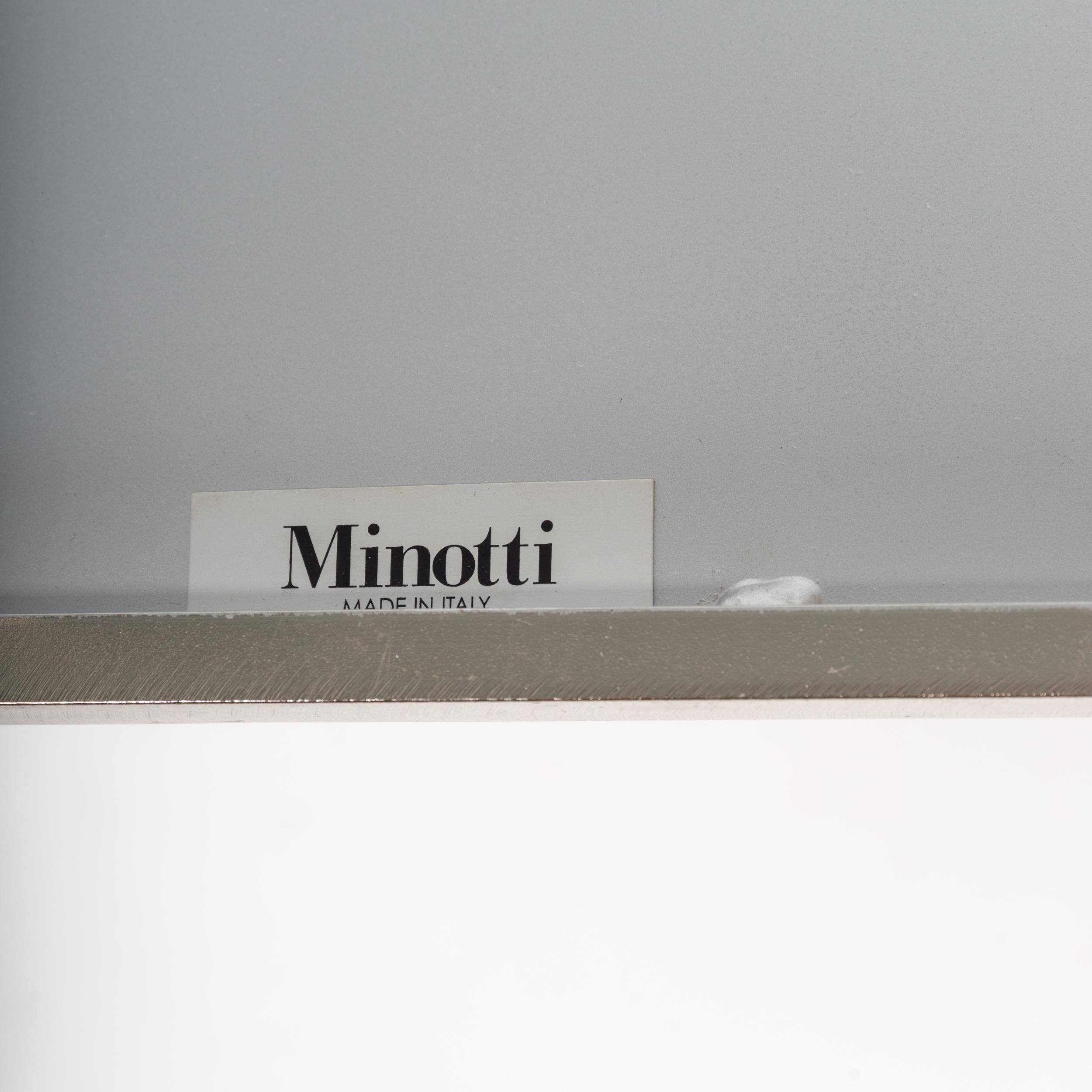 Minotti by Rodolfo Dordoni Leger Brushed Steel Side Table 3