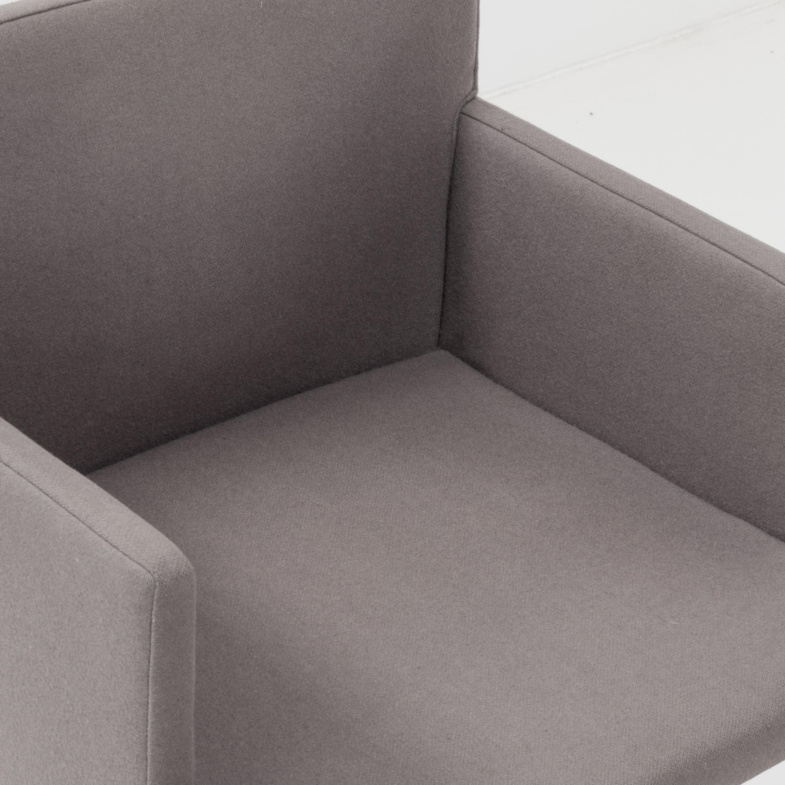 Minotti by Rodolfo Dordoni Modern Grey Wool Dining Chairs, Set of 2 2