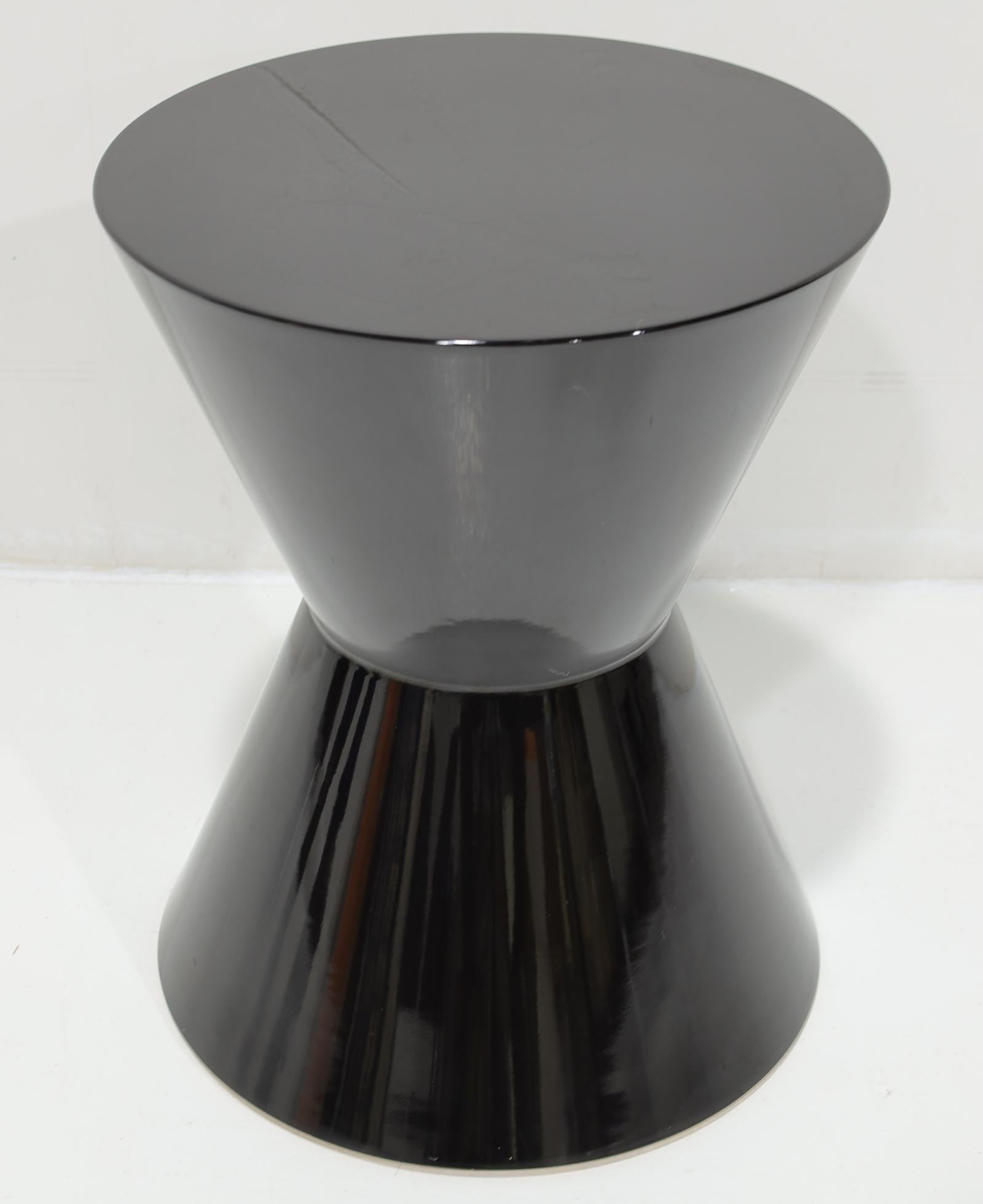 Minotti Cesar Tisch in Schwarz Glänzend Lack (Italienisch) im Angebot