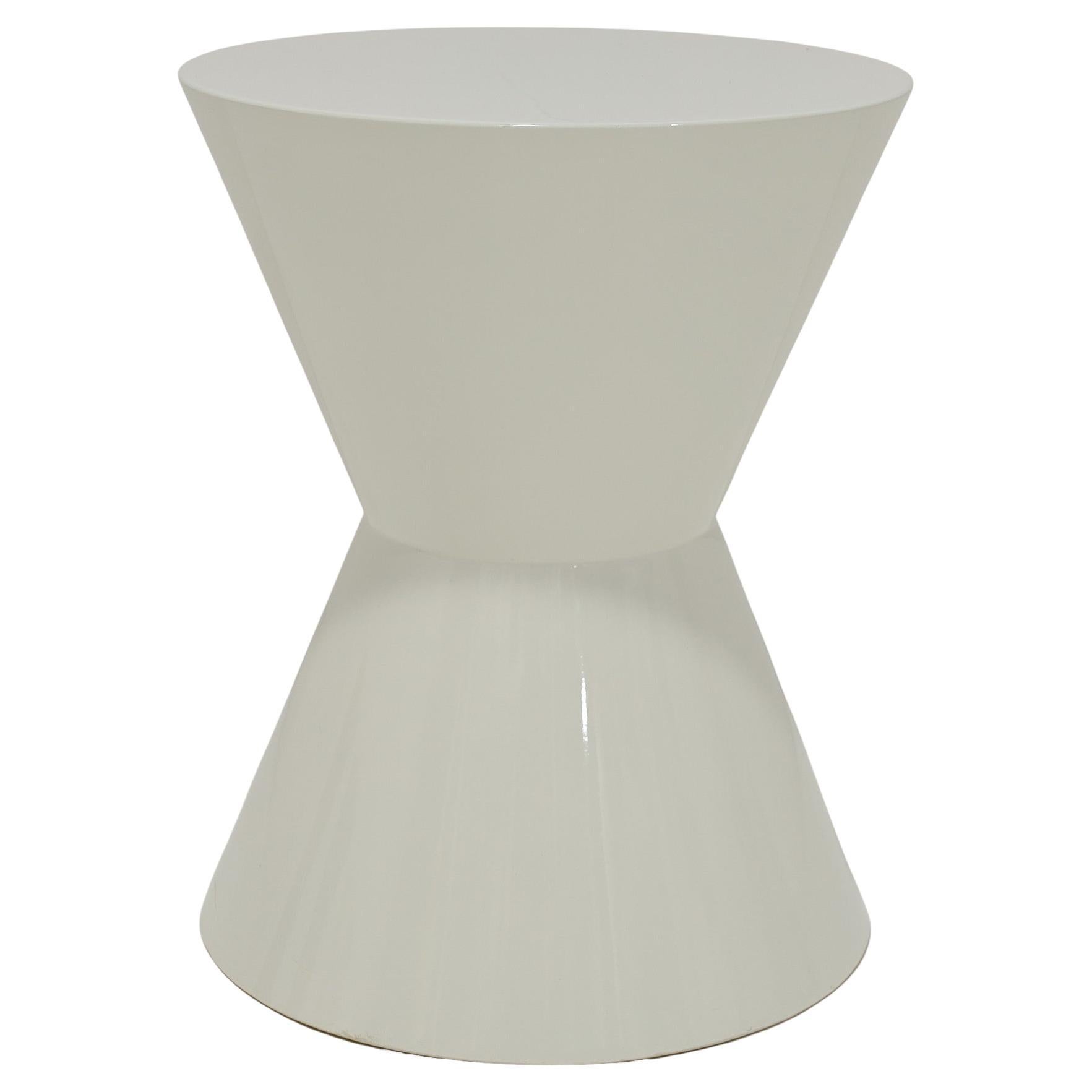 Minotti Cesar Tisch in Lack weiß glänzend