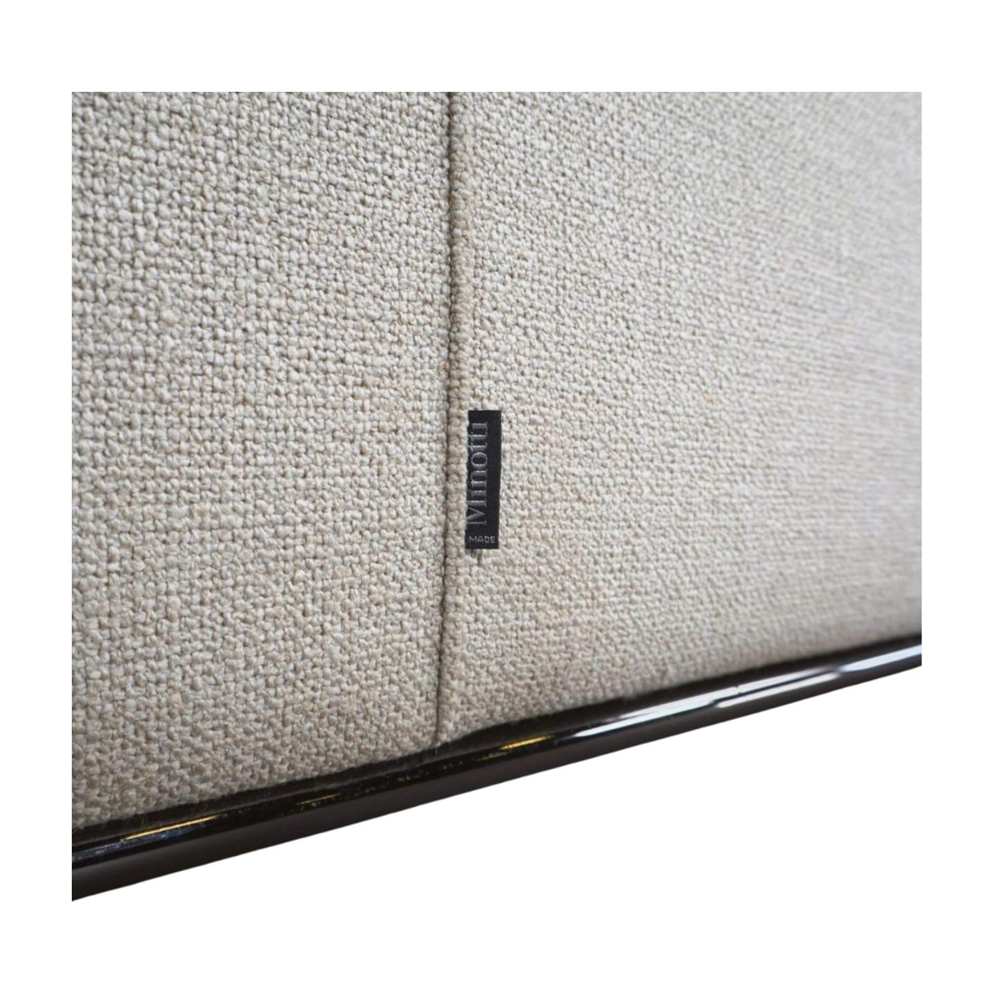 Minotti HAMILTON Cream Fabric Two-Seater Sofa In Good Condition In Basildon, London
