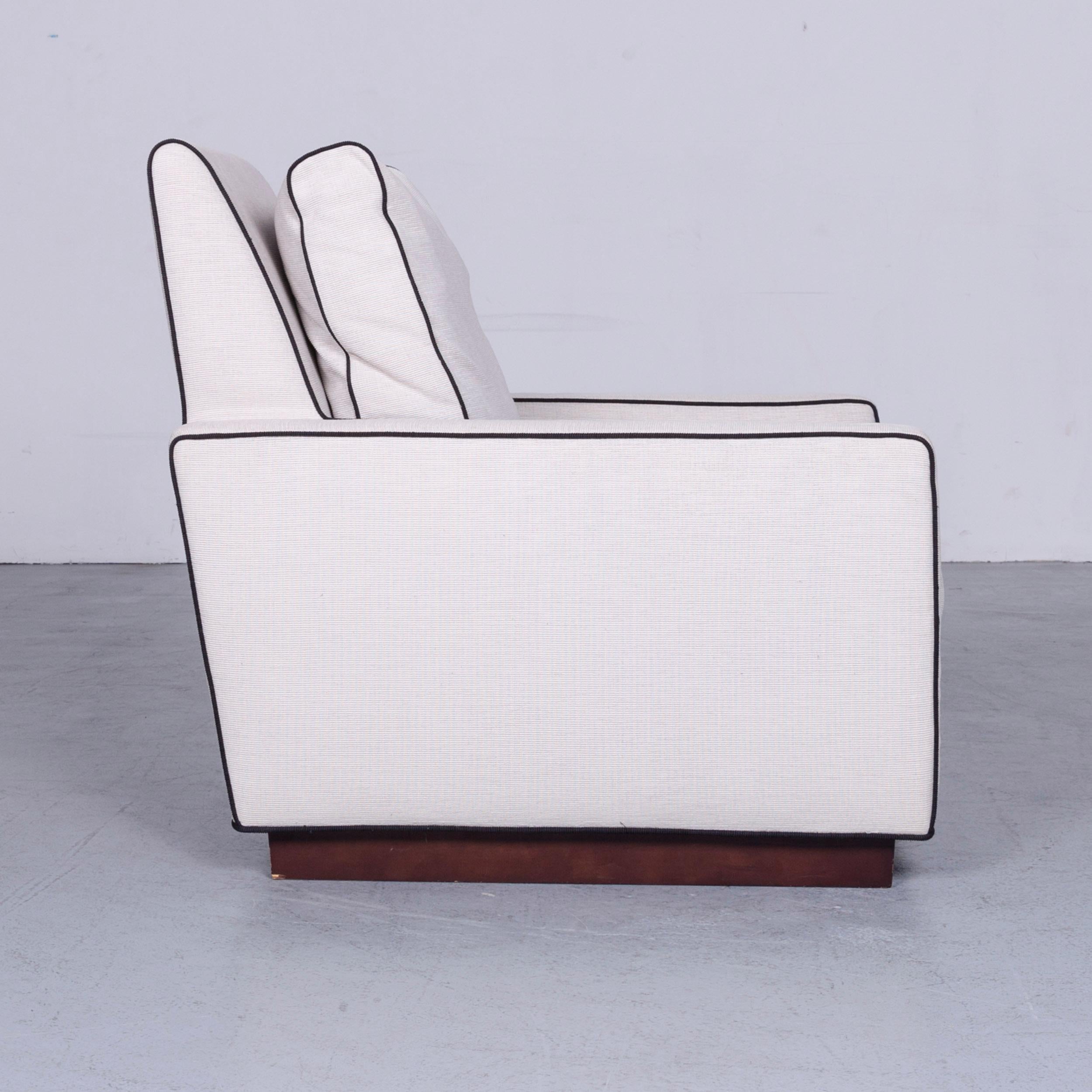 Italian Minotti Designer Fabric Armchair Grey Chair