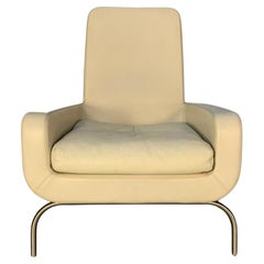 Minotti "Dubuffet" Armchair - in Cream "Pelle" Leather