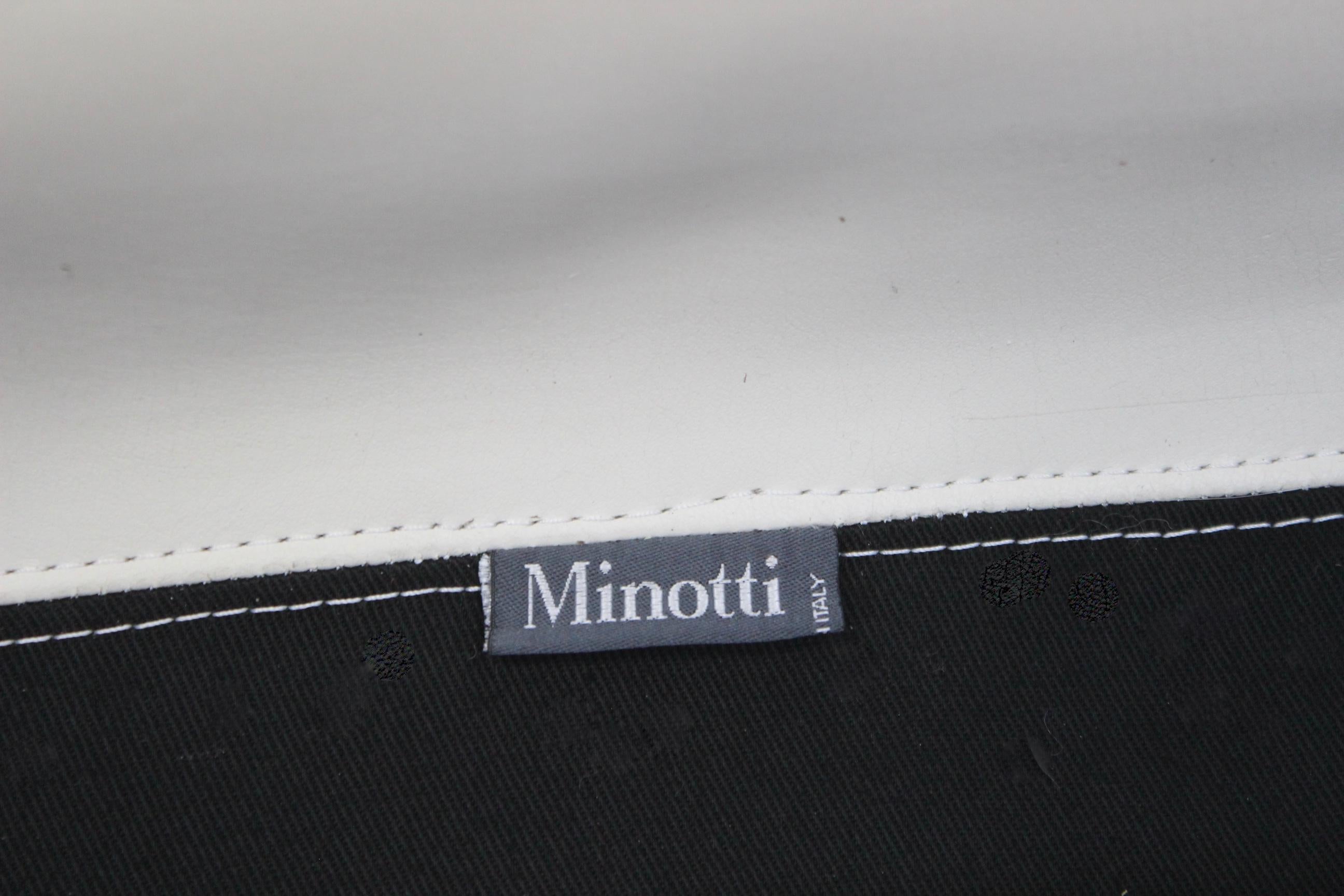 Minotti Dubuffet Sessel aus elfenbeinfarbenem Leder von Rodolfo Dordoni im Angebot 1