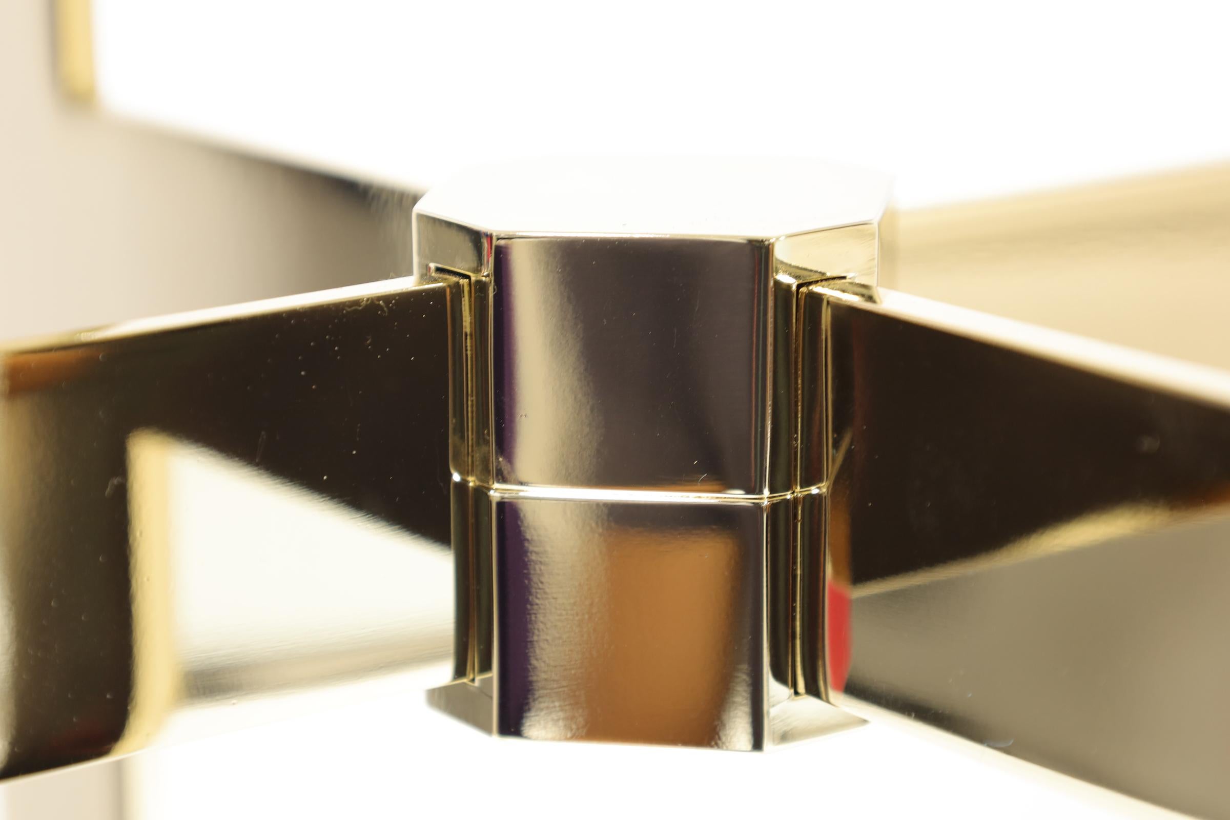 Tavolino Minotti Ellis con finitura oro lucido in vendita 3