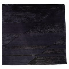 Minotti Fluxus Fabric Rug Dark Blue Pattern